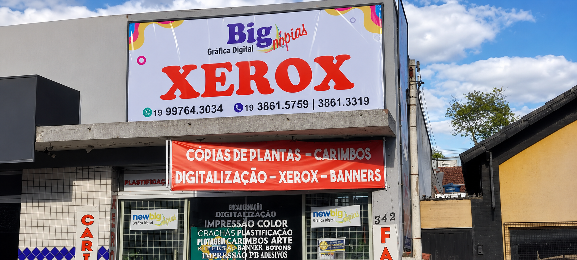 Fachada da loja Big Cópias
